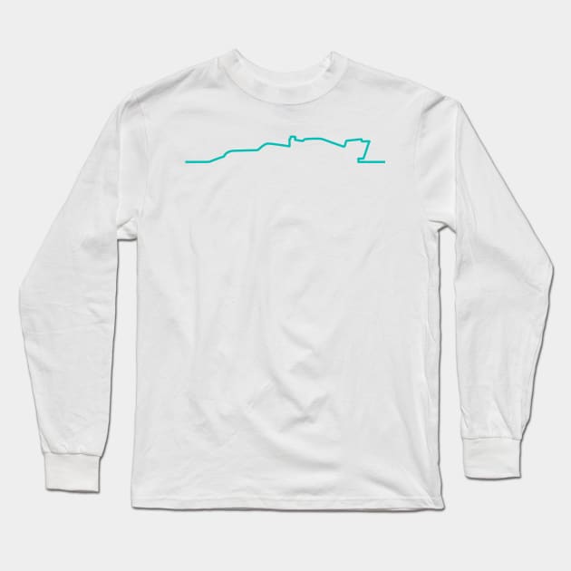 Mercedes F1 Car Line Art - 2021 Model Long Sleeve T-Shirt by GreazyL